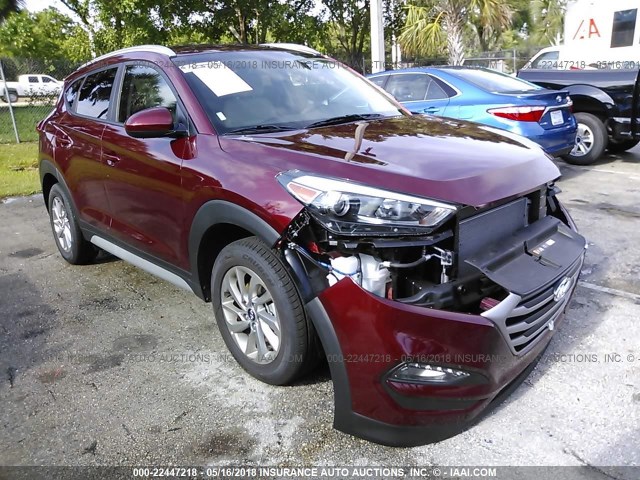 KM8J33A40JU616558 - 2018 HYUNDAI TUCSON LIMITED/SPORT AND ECO/SE RED photo 1
