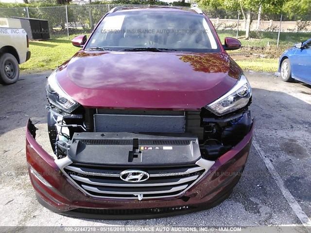 KM8J33A40JU616558 - 2018 HYUNDAI TUCSON LIMITED/SPORT AND ECO/SE RED photo 6