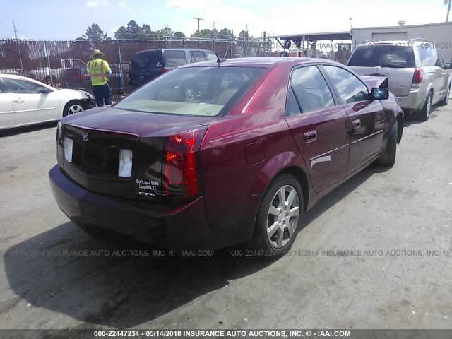 1G6DP577660127733 - 2006 CADILLAC CTS HI FEATURE V6 RED photo 4
