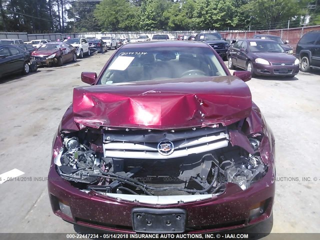 1G6DP577660127733 - 2006 CADILLAC CTS HI FEATURE V6 RED photo 6