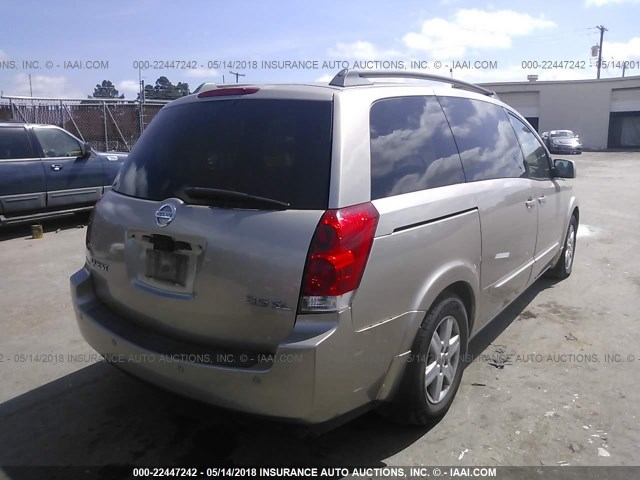 5N1BV28U04N359124 - 2004 NISSAN QUEST S/SE/SL GOLD photo 4