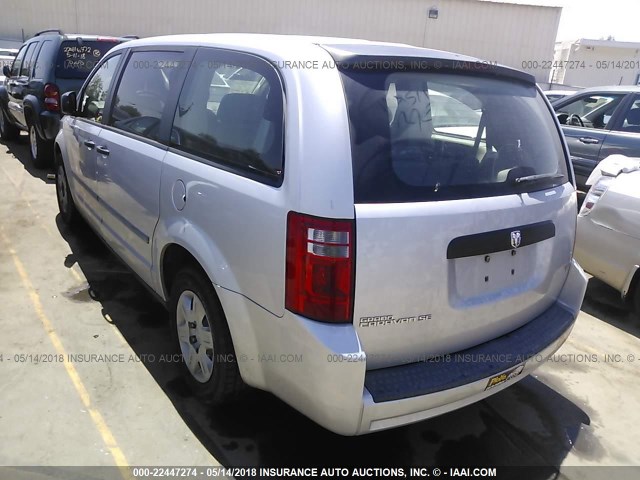 1D8HN44H88B134395 - 2008 DODGE GRAND CARAVAN SE GRAY photo 3