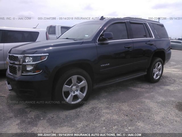 1GNSCAKC6HR223882 - 2017 CHEVROLET TAHOE C1500  LS BLACK photo 2