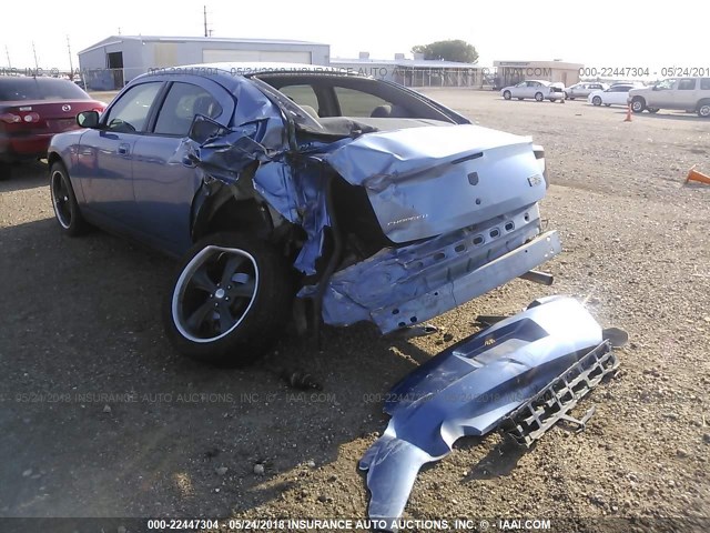 2B3KA43R07H839306 - 2007 DODGE CHARGER SE/SXT BLUE photo 6