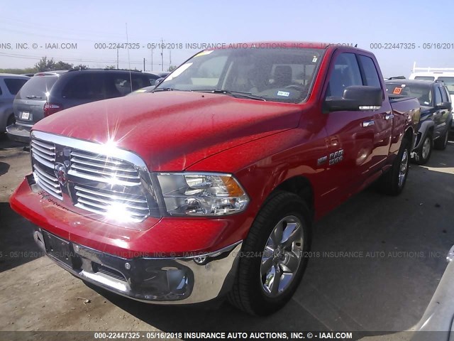 1C6RR6GT2JS105183 - 2018 RAM 1500 SLT RED photo 2