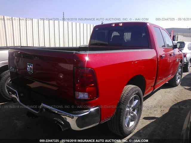 1C6RR6GT2JS105183 - 2018 RAM 1500 SLT RED photo 4