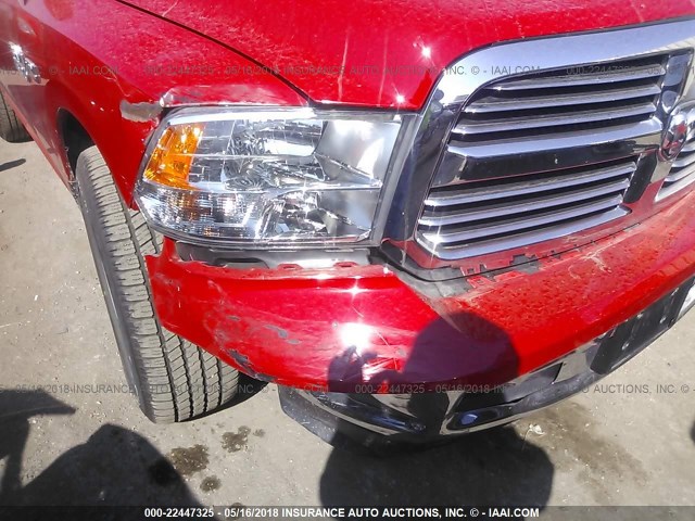 1C6RR6GT2JS105183 - 2018 RAM 1500 SLT RED photo 6