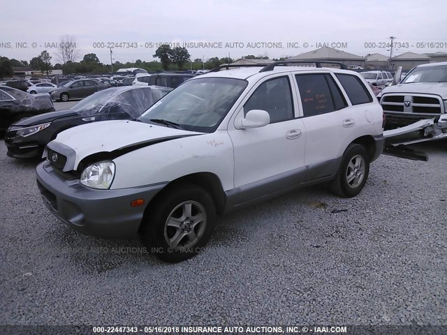 KM8SB12B93U520391 - 2003 HYUNDAI SANTA FE GL WHITE photo 2