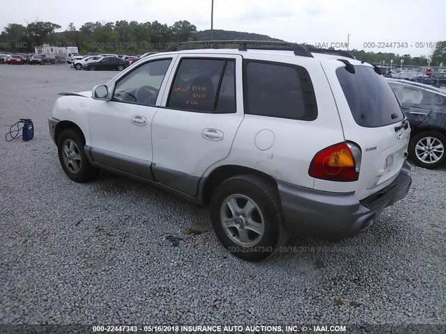 KM8SB12B93U520391 - 2003 HYUNDAI SANTA FE GL WHITE photo 3