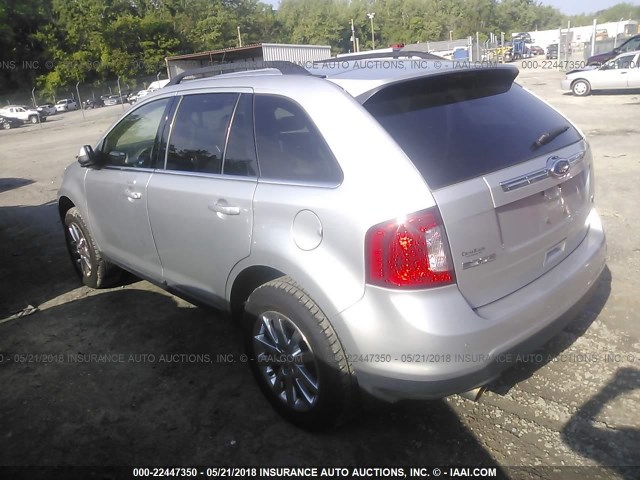 2FMDK4KCXCBA23360 - 2012 FORD EDGE LIMITED SILVER photo 3