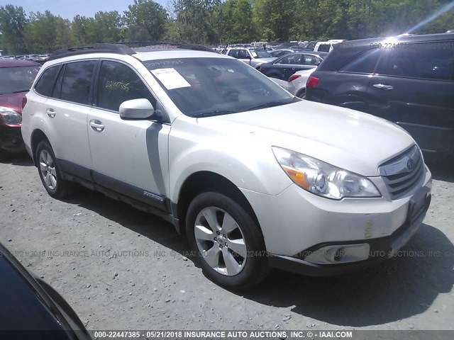 4S4BRBLC2B3443828 - 2011 SUBARU OUTBACK 2.5I LIMITED WHITE photo 1