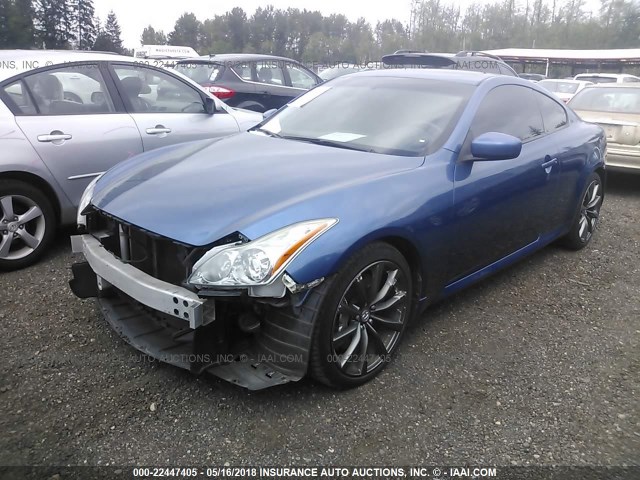 JNKCV64EX8M109916 - 2008 INFINITI G37 JOURNEY/SPORT BLUE photo 2