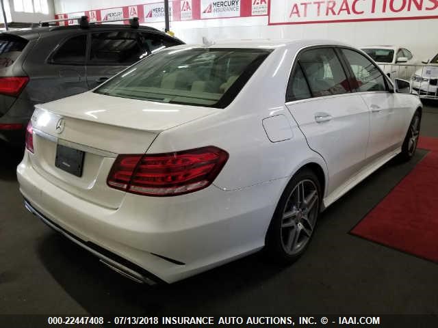 WDDHF5KB7GB261465 - 2016 MERCEDES-BENZ E 350 WHITE photo 4