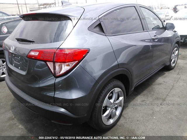 3CZRU5H32HG706959 - 2017 HONDA HR-V LX GRAY photo 4