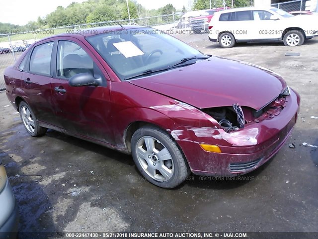 1FAFP34NX5W157719 - 2005 FORD FOCUS ZX4 MAROON photo 1