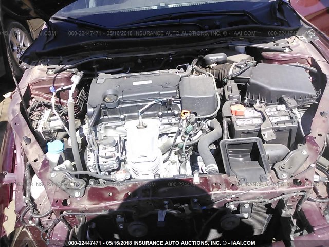 1HGCR2F51HA158128 - 2017 HONDA ACCORD SPORT 勃艮第红 照片 10