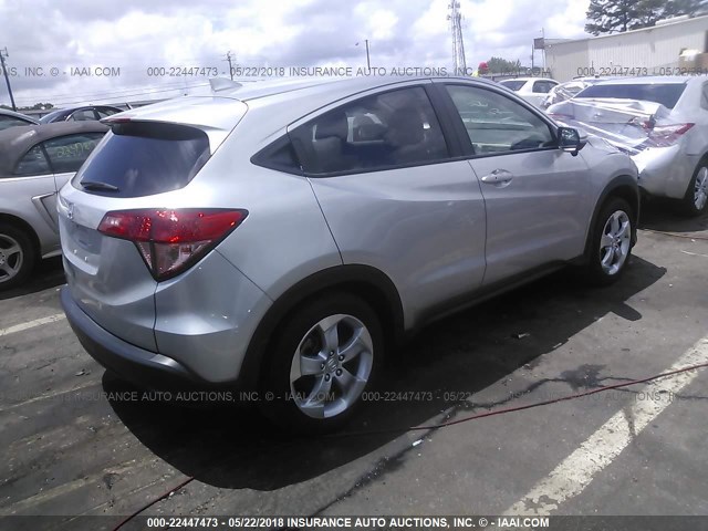 3CZRU5H57GM714377 - 2016 HONDA HR-V EX SILVER photo 4