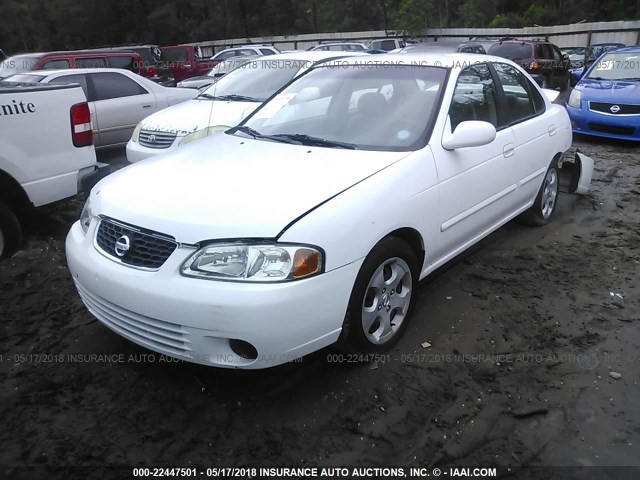 3N1CB51D43L810568 - 2003 NISSAN SENTRA XE/GXE WHITE photo 2