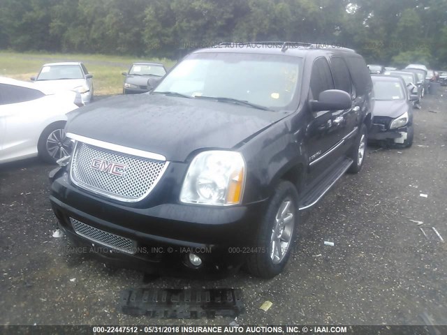 1GKFK66888J162375 - 2008 GMC YUKON XL DENALI BLACK photo 2