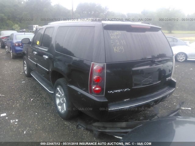 1GKFK66888J162375 - 2008 GMC YUKON XL DENALI BLACK photo 3