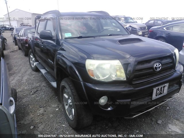 5TELU42NX6Z305063 - 2006 TOYOTA TACOMA DOUBLE CAB BLACK photo 1