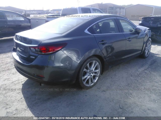 JM1GJ1V69E1114255 - 2014 MAZDA 6 TOURING GRAY photo 4