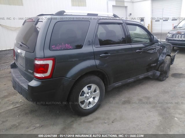 1FMCU94138KC83319 - 2008 FORD ESCAPE LIMITED GRAY photo 4