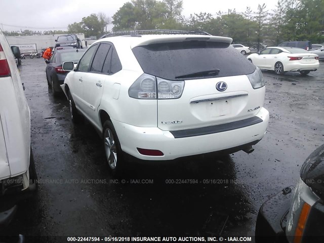 JTJHW31U382057827 - 2008 LEXUS RX 400H WHITE photo 3