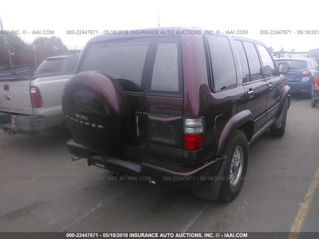 JACDJ58X117J10169 - 2001 ISUZU TROOPER S/LS/LIMITED 勃艮第红 照片 4