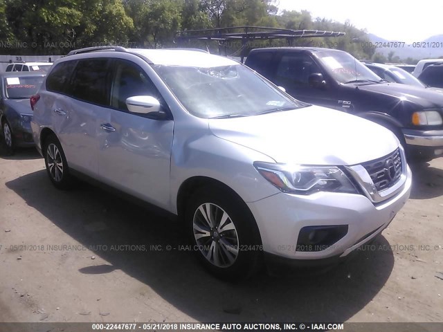 5N1DR2MM4HC648740 - 2017 NISSAN PATHFINDER S/SV/SL/PLATINUM GRAY photo 1