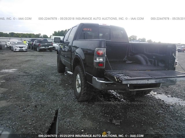 1FTPW14564KC33254 - 2004 FORD F150 SUPERCREW BLACK photo 3