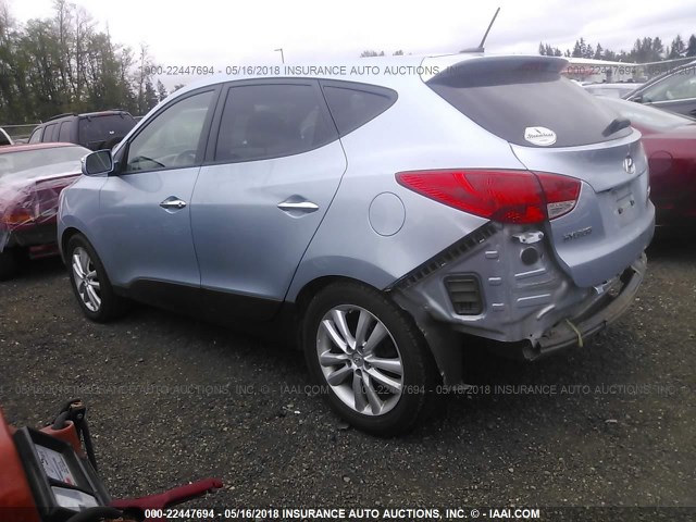 KM8JU3AC3BU157211 - 2011 HYUNDAI TUCSON GLS/LIMITED Light Blue photo 3