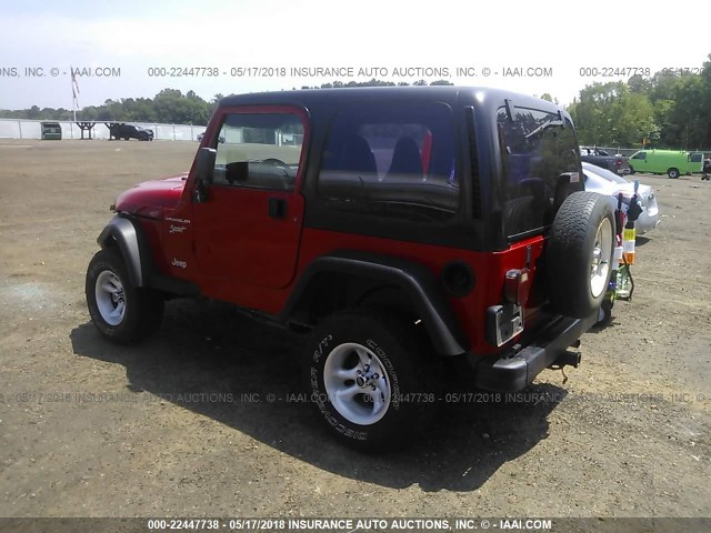 1J4FY29P1WP723218 - 1998 JEEP WRANGLER / TJ SE RED photo 3