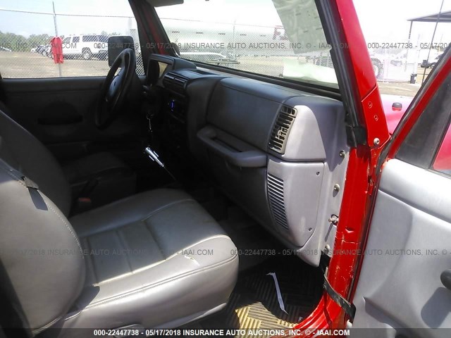 1J4FY29P1WP723218 - 1998 JEEP WRANGLER / TJ SE RED photo 5