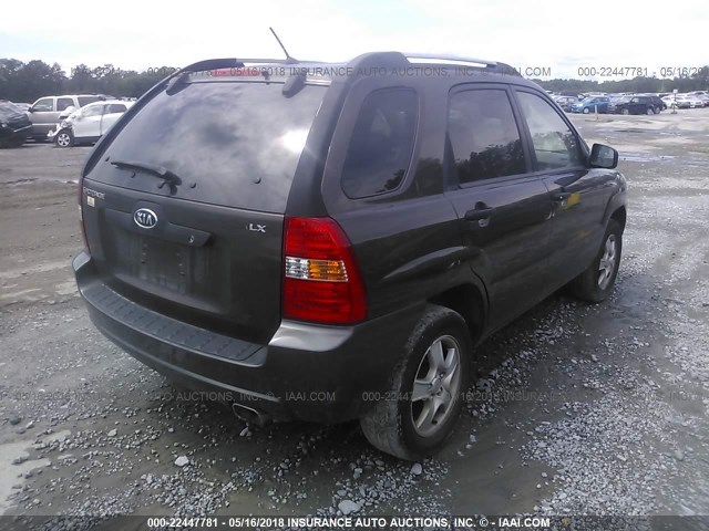 KNDJF724667264237 - 2006 KIA NEW SPORTAGE  BROWN photo 4