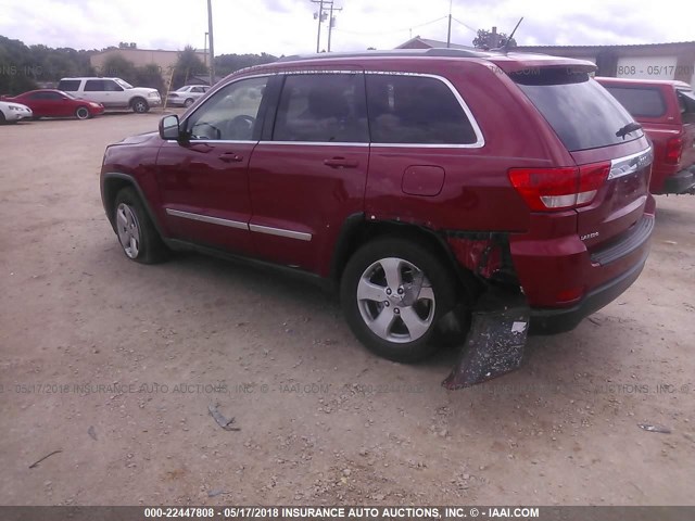 1J4RS4GG8BC539294 - 2011 JEEP GRAND CHEROKEE LAREDO RED photo 3