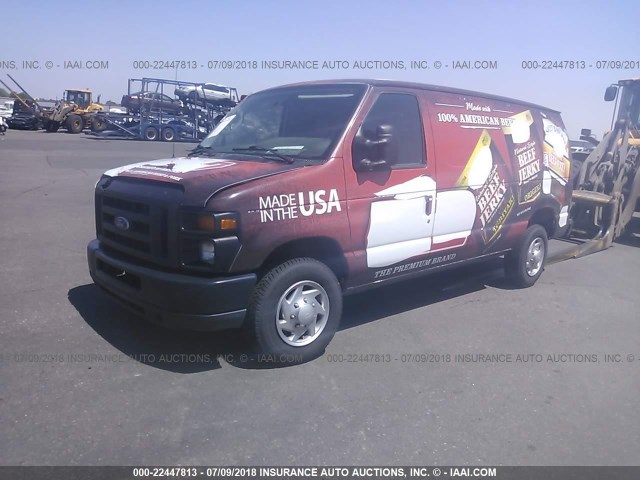 1FTNE1EW7EDA74218 - 2014 FORD ECONOLINE E150 VAN WHITE photo 2