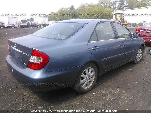 4T1BF30K92U514463 - 2002 TOYOTA CAMRY LE/XLE/SE 蓝色 照片 4