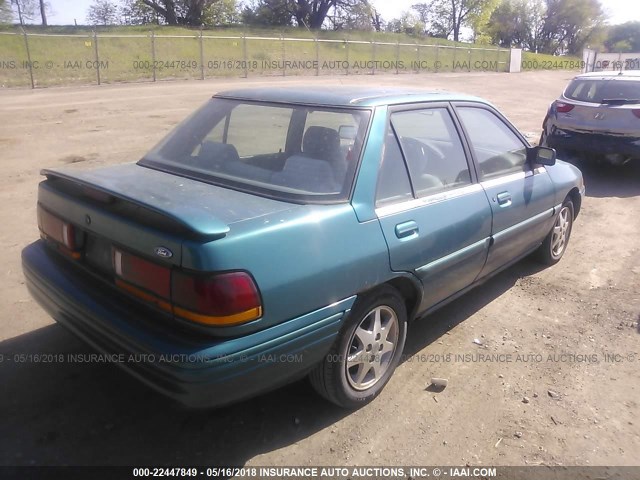 3FASP13J2SR131499 - 1995 FORD ESCORT LX/SPORT GREEN photo 4