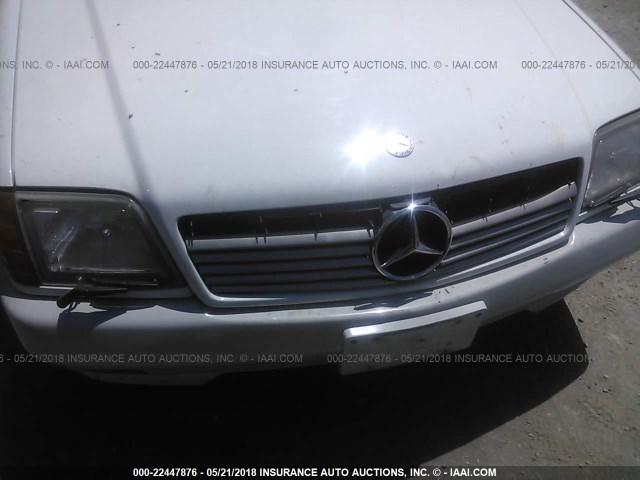 WDBFA63E1RF088390 - 1994 MERCEDES-BENZ SL 320 WHITE photo 6