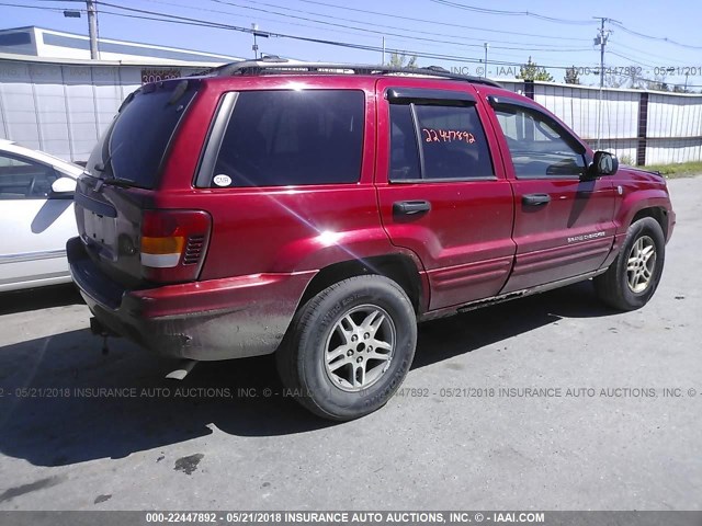 1J4GW48SX4C390422 - 2004 JEEP GRAND CHEROKEE LAREDO/COLUMBIA/FREEDOM RED photo 4