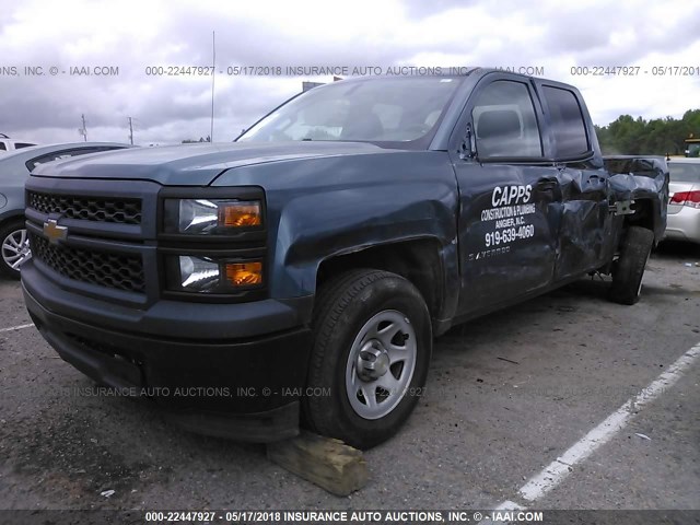 1GCRCPEH1EZ203648 - 2014 CHEVROLET SILVERADO C1500 BLUE photo 2