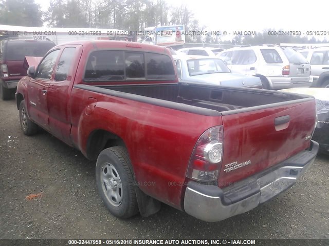 5TFTX4CN3CX017619 - 2012 TOYOTA TACOMA ACCESS CAB RED photo 3