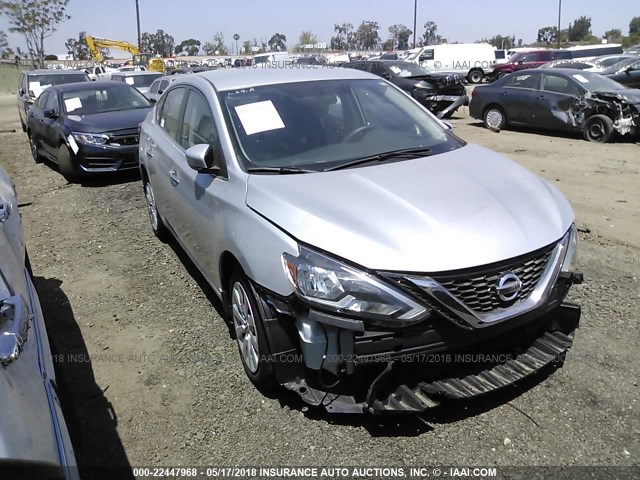 3N1AB7AP2HL640229 - 2017 NISSAN SENTRA S/SV/SR/SL SILVER photo 1