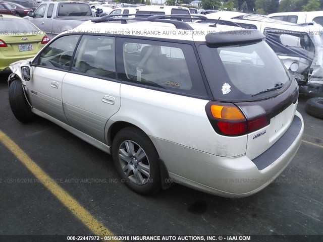 4S3BH896847604514 - 2004 SUBARU LEGACY OUTBACK H6 3.0 VDC WHITE photo 3