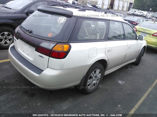 4S3BH896847604514 - 2004 SUBARU LEGACY OUTBACK H6 3.0 VDC WHITE photo 4