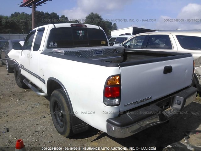 5TBRN34101S194615 - 2001 TOYOTA TUNDRA ACCESS CAB SR5 WHITE photo 3