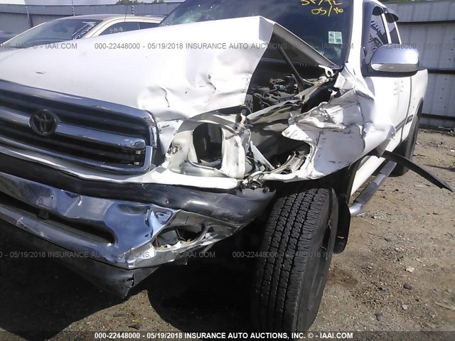 5TBRN34101S194615 - 2001 TOYOTA TUNDRA ACCESS CAB SR5 WHITE photo 6