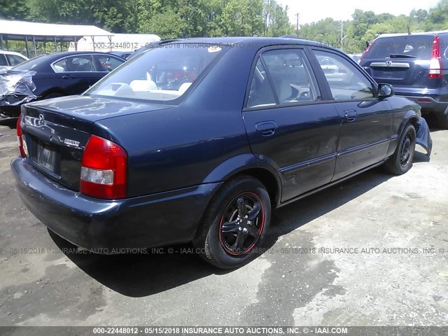 JM1BJ2224X0146654 - 1999 MAZDA PROTEGE DX/LX BLUE photo 4