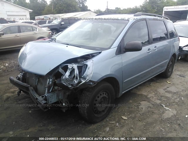 5TDZA23C46S502201 - 2006 TOYOTA SIENNA CE/LE BLUE photo 2